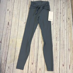 NWT Lululemon Align Wrap Waist 28” Pant Blue Charcoal Size 2